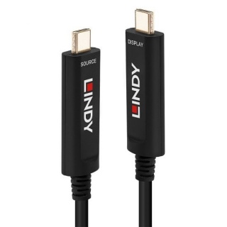 Cablu audio video Fibra Optica Hybrid USB-C T-T 5m, Lindy L38501